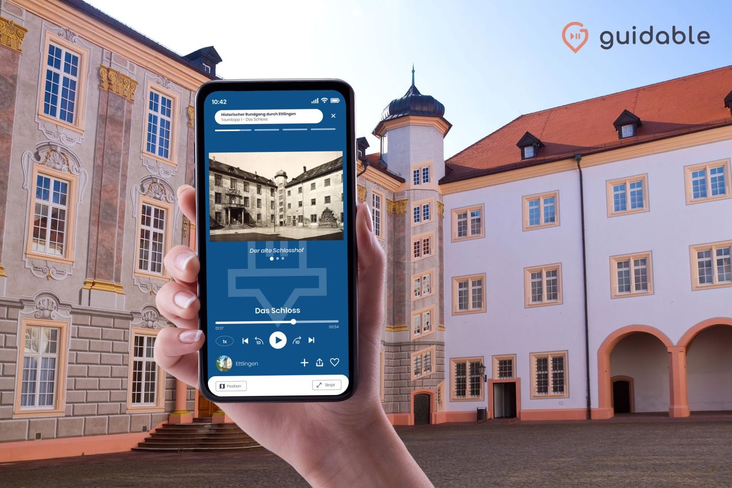 guidable App Beispiel Tourstopp Schlosshof