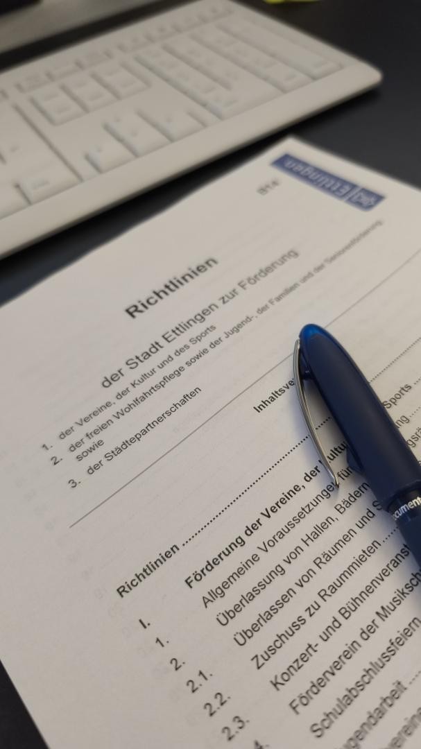 Die Vereinsförderrichtlinie der Stadt Ettlingen