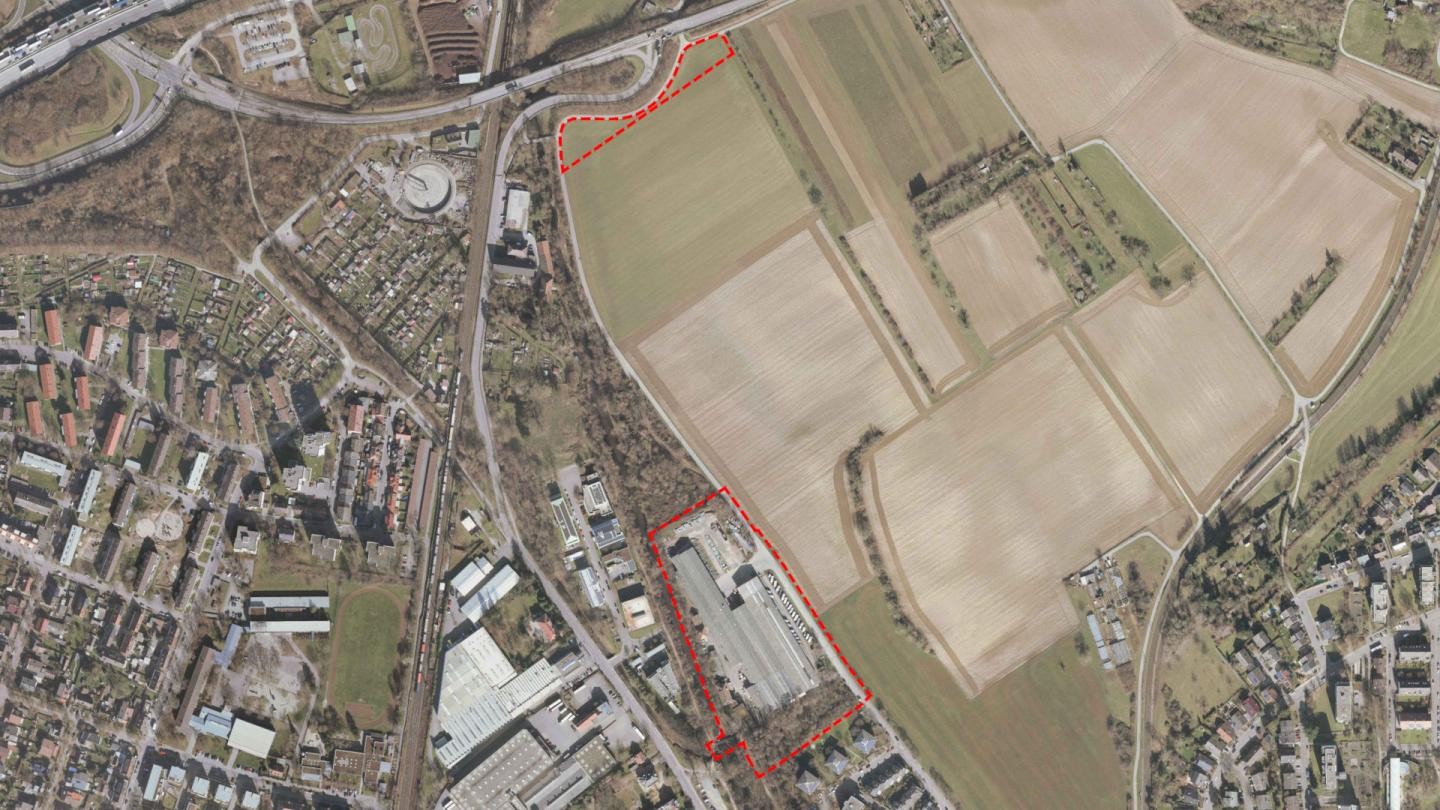 Luftbild mit Geltungsbereich Luftbild mit Geltungsbereich