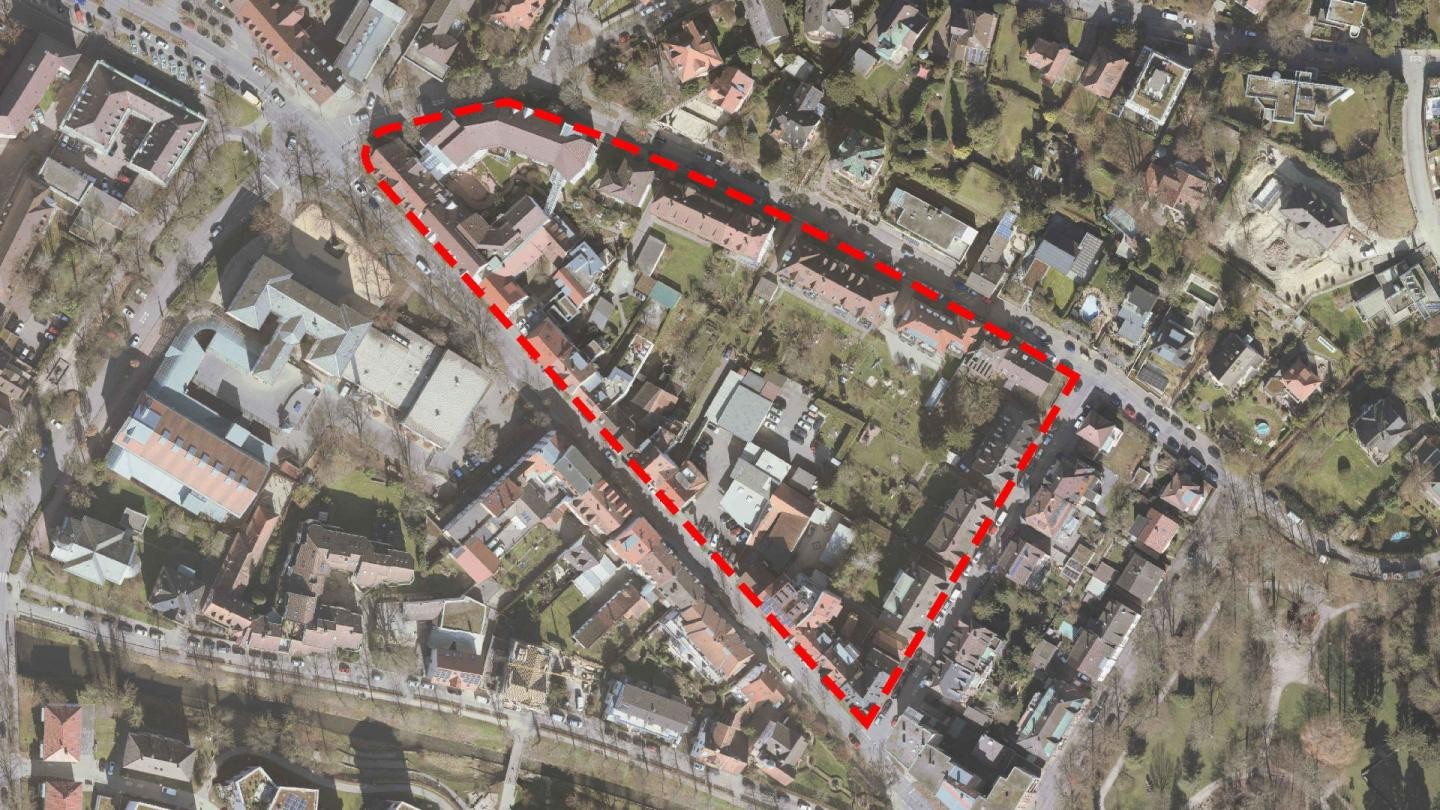 Luftbild mit Geltungsbereich Luftbild mit Geltungsbereich