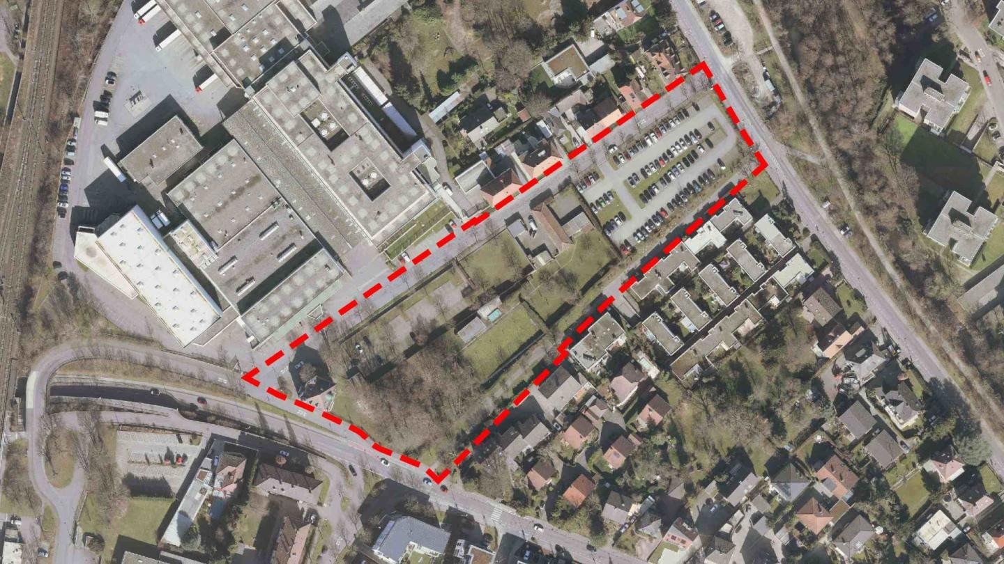 Luftbild mit Geltungsbereich Luftbild mit Geltungsbereich