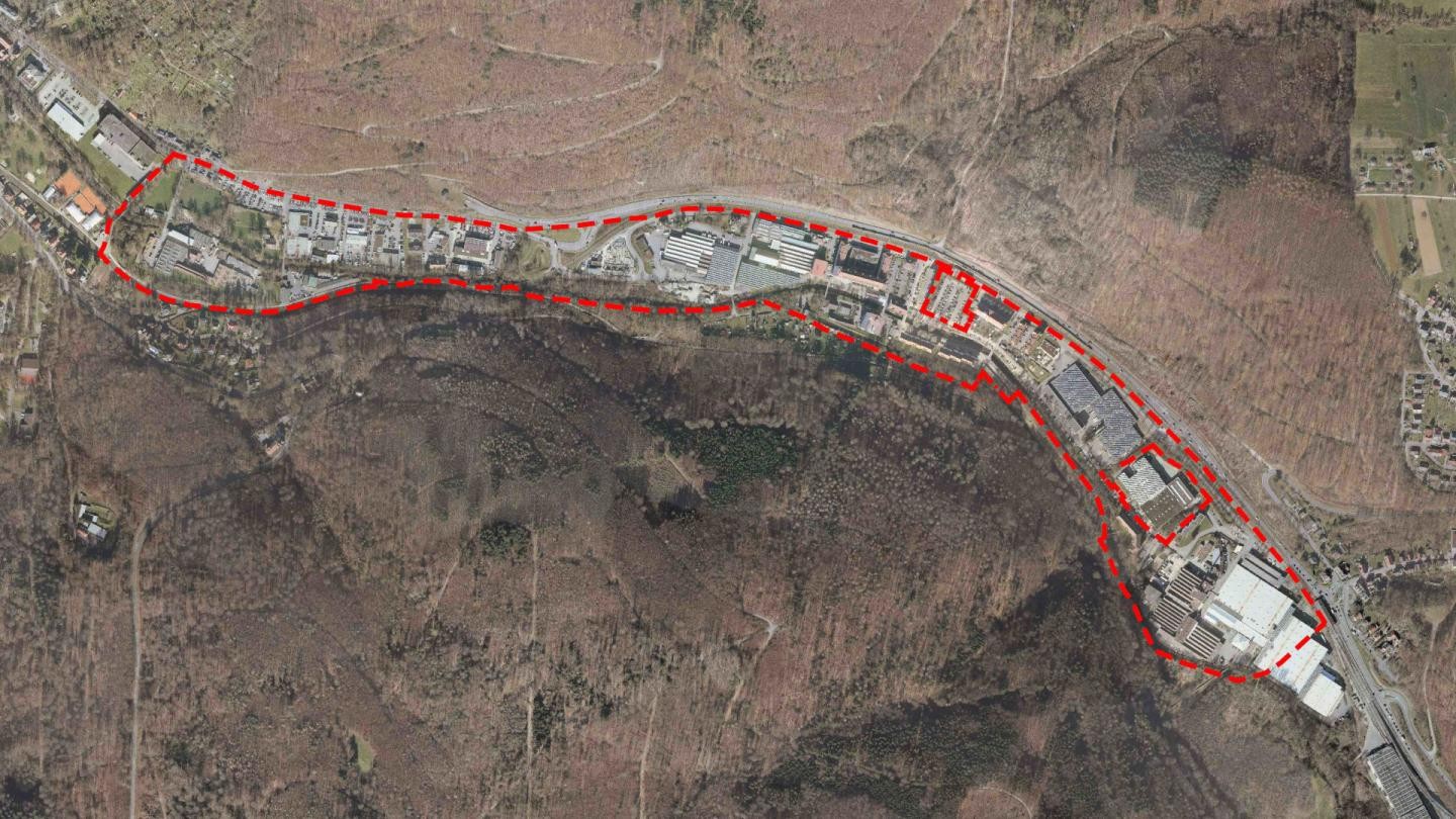 Luftbild mit Geltungsbereich Luftbild mit Geltungsbereich