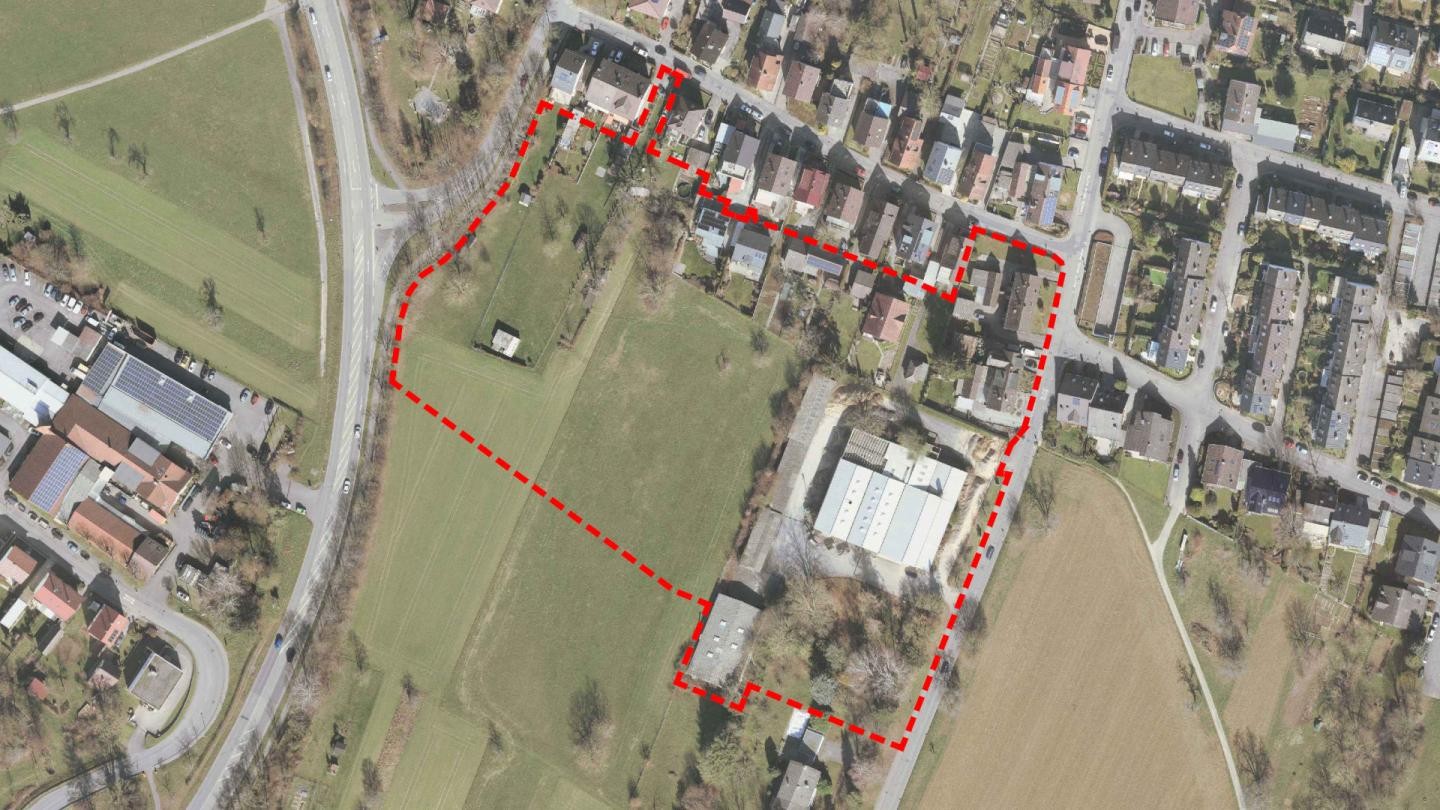 Luftbild mit Geltungsbereich Luftbild mit Geltungsbereich