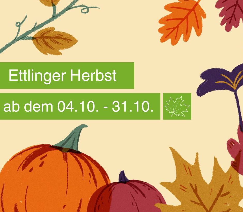 Herbstblätter und Kürbisse 